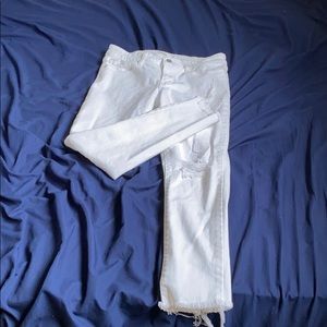 White Levi jeans